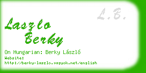 laszlo berky business card