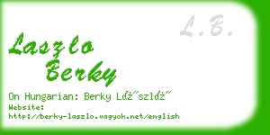 laszlo berky business card